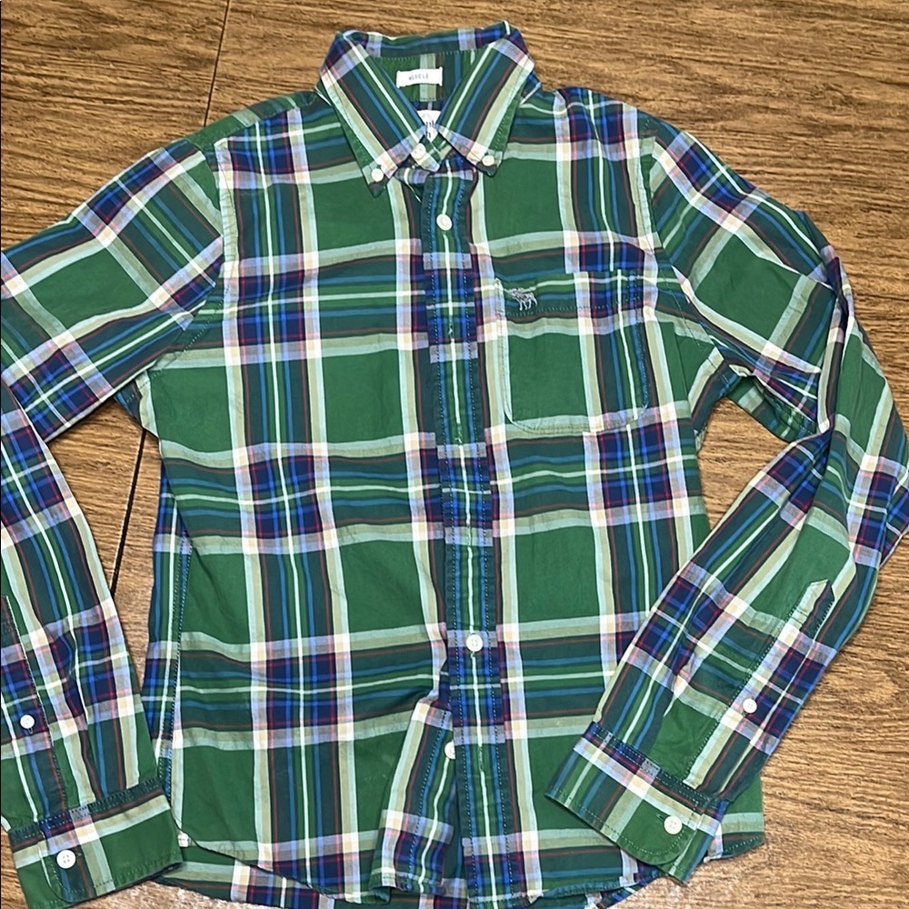 Abercrombie & Fitch Multicolor Plaid Men's Shirt Vintage